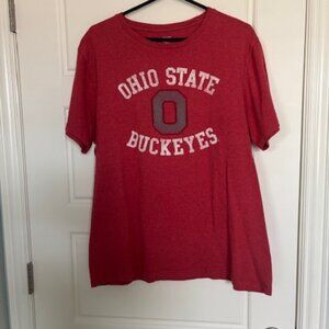Men's NCAA Ohio State Buckeyes Graphic Tee - Scarlet and Gray - Size Large SALE!